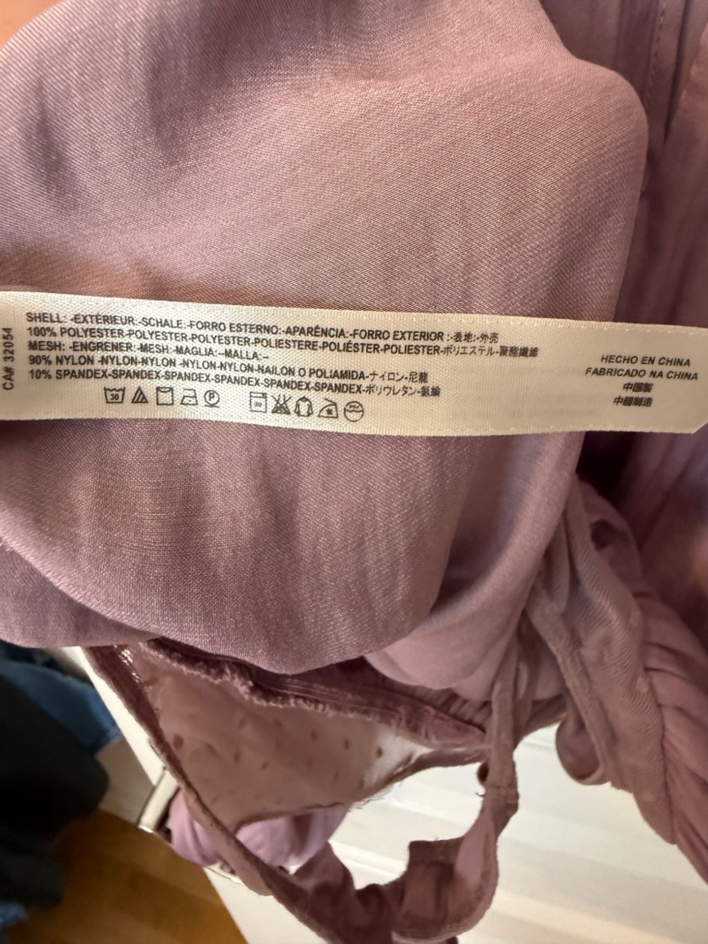 Intimately Free People Off-Shoulder Blouson Bodysuit Mauve Long Sleeve Smocked M - Picture 5 of 9